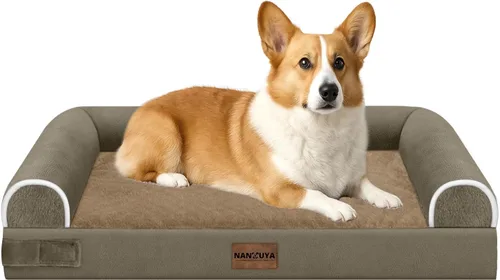 Miniatura 27 de Cama ortopédica lavable para perros medianos y grandes: cama con cojines de apoyo para perros medianos y grandes, cama impermeable de espuma tipo