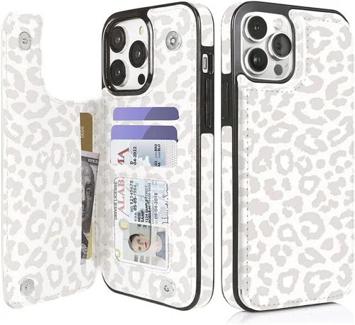 Miniatura 22 de uCOLOR Funda compatible con iPhone 13 Pro Max de 6.7 pulgadas con ranura para tarjetero, función atril, doble cierre magnético y diseño de bloqueo
