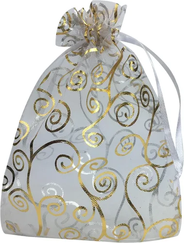 Miniatura 9 de Bolsas de regalo de organza con cordón, para recuerdos de boda, dulces, 100 unidades de 10 x 15 cm