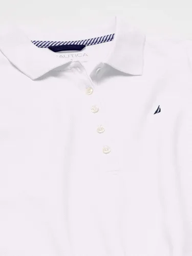 Miniatura 4 de Camiseta de polo Nautica para mujer, de manga corta, 5 botones, transpirable, 100% algodón
