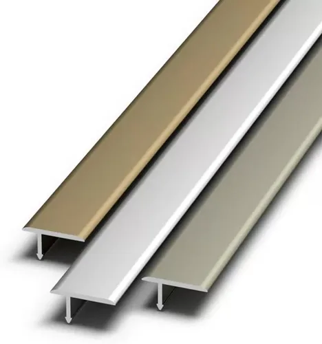 Miniatura 6 de HCZION Tiras de umbral para puertas, tiras de transición para moldura en T, tira divisora plana con moldura en T, reductor de umbral de puertas