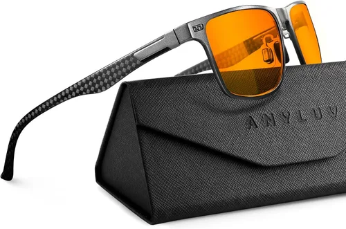 Miniatura 16 de ANYLUV Blue Light Glasses Men, Carbon Fiber Working Blue Light Blocking Glasses Relieve Eyestrain for Men Women