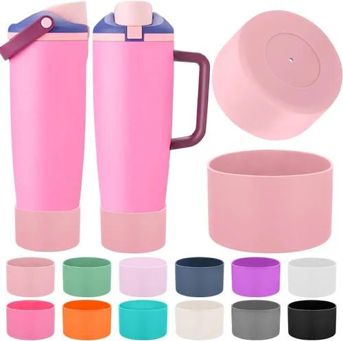 Miniatura 32 de Mity rain 2 piezas de botas protectoras de silicona para botellas y vasos FreeSip Sway de Owala de 30 oz y 40 oz - Accesorios para owala, mejora