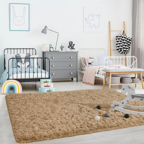 Miniatura 7 de Ompaa Alfombra Esponjosa, Alfombras de Área Súper Suaves y Peludas para Dormitorio y Sala de Estar - 6' x 9' Alfombra Grande de Felpa Peluda Shag