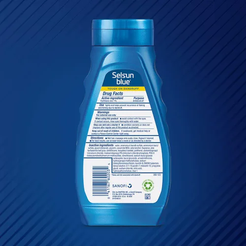Miniatura 2 de Selsun Blue Champú, 11 onzas líquidas, cuero cabelludo seco con picazón, anticaspa, fórmula extrahidratante, piritiona zinc 1%, paquete de 2
