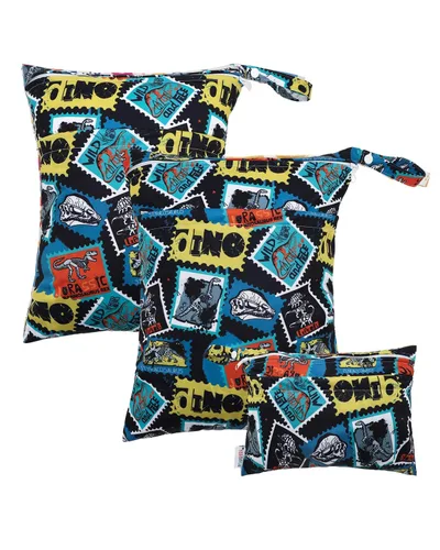 Miniatura 30 de ALVABABY 2 bolsas de pañales de tela para ropa húmeda, reutilizables con dos bolsillos con cremallera, para viajes, playa, piscina, guardería