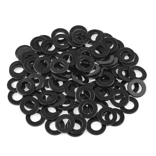 Miniatura 7 de HELIFOUNER 500 Piezas de Arandelas Planas M2, Acero Negro Chapado en Zinc, Diámetro Interior 2mm, Diámetro Exterior 5mm, Grosor 0.3mm, Arandelas