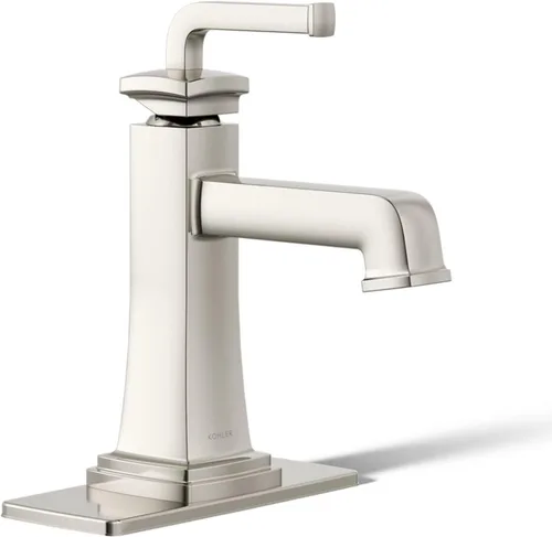 Miniatura 20 de KOHLER K-27399-4K-2MB Riff - Grifo de lavabo de baño amplio, grifos de baño de 3 agujeros con drenaje clicker, 1.0 GPM, latón moderno cepillado