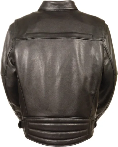 Miniatura 2 de Chaqueta de piel suave para hombre, estilo policial, doble pistola PETE (3XL regular)