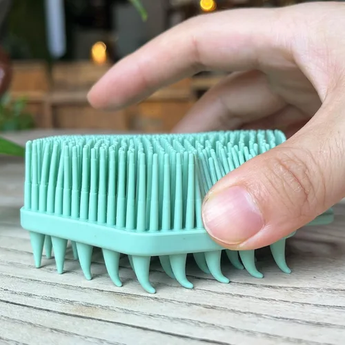 Miniatura 26 de Cepillo sensorial prémium para niños o autismo, limpiador corporal de silicona suave, 2 en 1, cepillos sensoriales para terapia ocupacional, esponja
