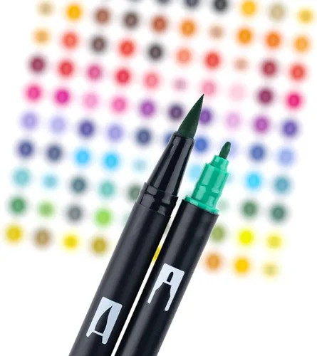 Miniatura 4 de Tombow 56188 Marcadores artísticos de doble pincel, Galaxy, paquete de 10. Marcadores mezclables, con pincel y punta fina