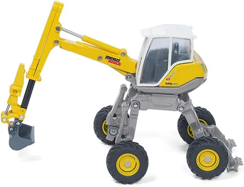 Miniatura 3 de siku 3548, Menzi Muck Walking Excavator, 1:50, Metal/Plástico, Amarillo, Chasis Ajustable