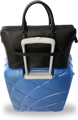 Miniatura 7 de Bolsa para laptop con múltiples compartimentos y bolsillos, 100% piel auténtica, maletín para hombres y mujeres, bolsa de mensajero de viaje