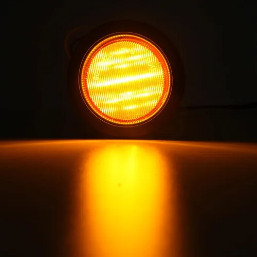 Miniatura 3 de Luces marcadoras LED redondas para remolque de 2.5 pulgadas, 8 ámbar + 8 rojas, luces marcadoras laterales de separación LED redondas de 2.5