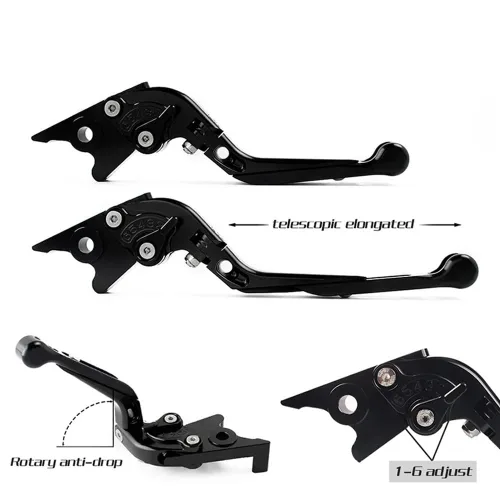 Miniatura 3 de NIKKHO Palanca de embrague de freno TRK502 motocicleta CNC ajustable extensible manillar palanca de embrague de freno plegable para Be&Nelli Jinpeng