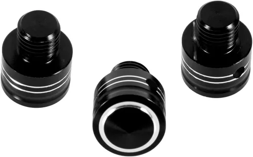 Miniatura 7 de Tornillos para espejo de motocicleta M10x1.25 de aluminio, 3 piezas en 1, juego universal para scooter, Street Bike Motocross, Cafe Racer (negro)