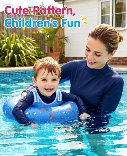 Miniatura 6 de HeySplash Chaleco de natación para niños de 3 a 6 años, chalecos de entrenamiento de natación con correa ajustable para niños y niñas de 29 a 55
