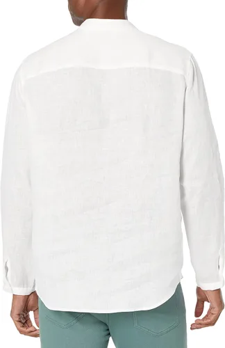 Miniatura 2 de Cubavera Camisa de lino de manga larga para hombre con 2 paquetesTucks