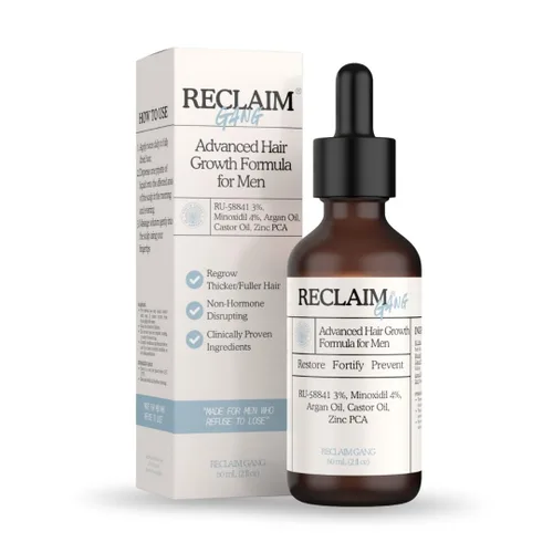 RU58841 + MINOXIDIL (2.0 fl oz) Suero de apoyo al crecimiento del cabello – Promueve un cabello más grueso y lleno con aceites hidratantes naturales