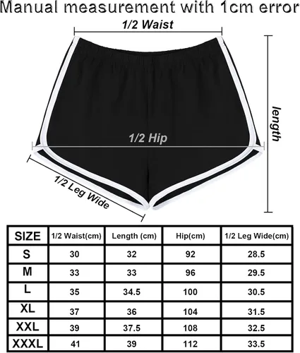 Miniatura 2 de URATOT Women's Cotton Shorts Gym Shorts Yoga Shorts Summer Running Active Shorts Dance Elastic Shorts, Pack of 2