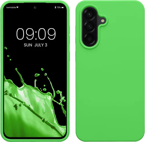 Miniatura 121 de kwmobile Funda Compatible con Samsung Galaxy A14 5G - Funda de teléfono de TPU y silicona con acabado suave - Verde Lima