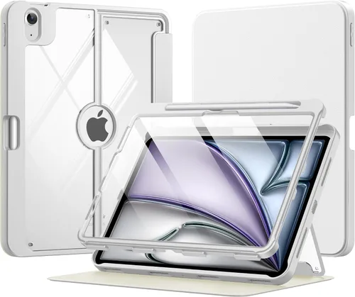 Miniatura 29 de MoKo Funda para iPad Air de 11 pulgadas 7ª/6ª generación M3/M2 2025/2024, iPad Air 5ª/4ª generación de 10.9 pulgadas 2022/2020 con soporte