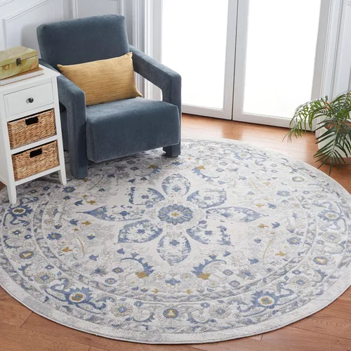 Miniatura 5 de SAFAVIEH Palma Collection - Alfombra decorativa de 4 pies 5 pulgadas x 6 pies 5 pulgadas, diseño de medallón floral, no desprende pelusa y de fácil