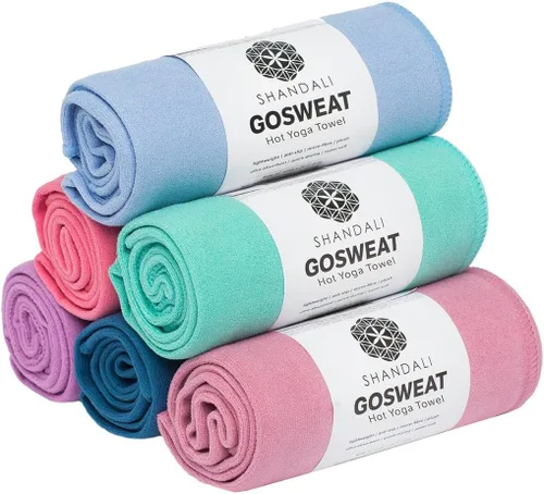 Miniatura 5 de Toalla Shandali GoSweat Antideslizante para Yoga Caliente con Microfibra de Ante Superabsorbente y Suave en Muchos Colores, para Pilates Bikram
