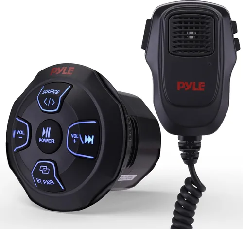 Miniatura 8 de Pyle Pyle PLMRBTRD1 - Controlador de audio Bluetooth inalámbrico Bluetooth con botón multimedia, receptor marino, control remoto con USB, AUX