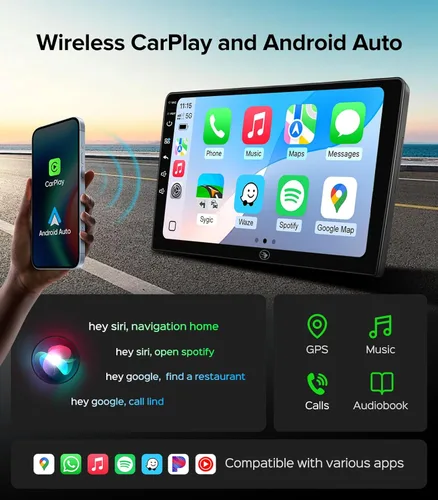 Miniatura 4 de Estéreo de coche Android 13 de 9 pulgadas para Ford F150 2009-2014 (solo CA manual), unidad principal inalámbrica CarPlay Android Auto con dos