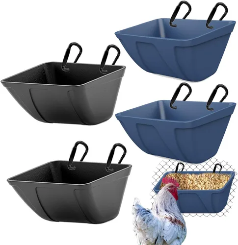 Miniatura 10 de mozoba Comedero Colgante para Pollo para Cabra, Oveja, Ciervo, Aves de Corral, Pato, Pollo, Valla de Alimentación, Contenedor de Alimentación
