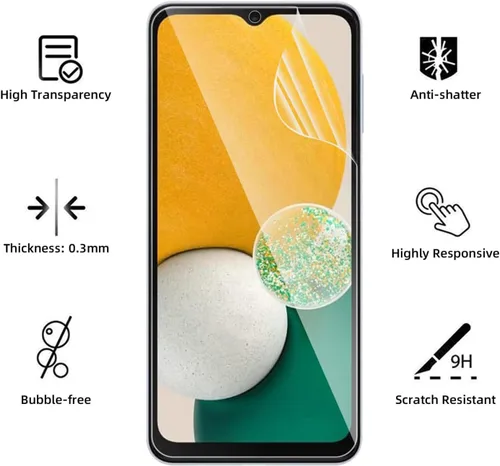 Miniatura 3 de Paquete de 3 protectores de pantalla compatibles con Samsung Galaxy A13 5G/4G de 6.5 pulgadas, película de hidrogel de TPU suave transparente HD