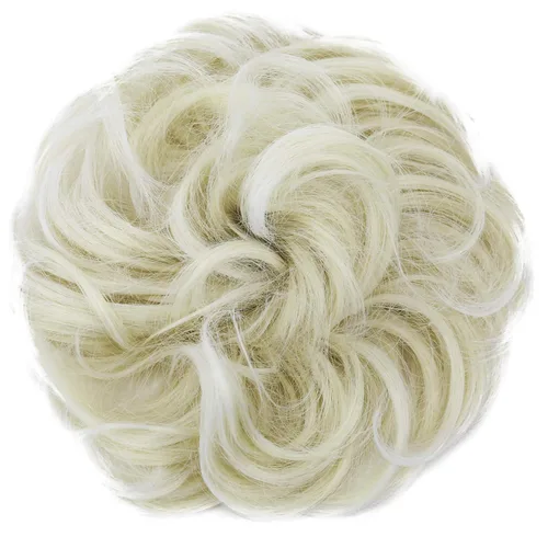 Miniatura 35 de CAISHA Postizo Grande Scrunchy Recogido Peinado Nupcial Rizado Moño Despeinado Marrón Chocolate Oscuro G2E