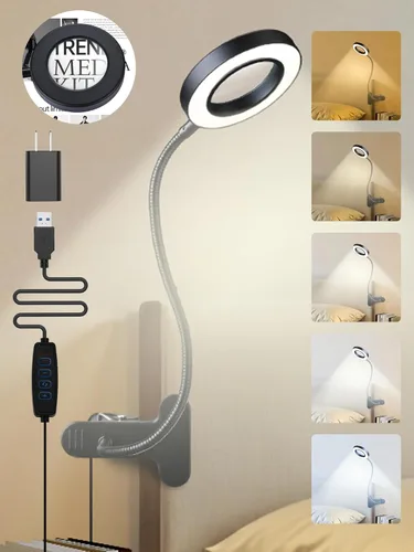 Lupa de Aumento 10X con Luz, 5 Colores + 10 Niveles de Brillo Lámpara de Lectura, Lupa de 58 LEDs con Luz, Lupa Iluminada de 750 Lúmenes para