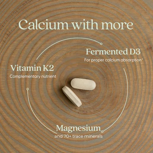 Miniatura 4 de New Chapter Suplemento de calcio – Calcio vegetal orgánico para mujeres menores de 40 años, con vitamina D3 para absorción + vitamina K2 + magnesio