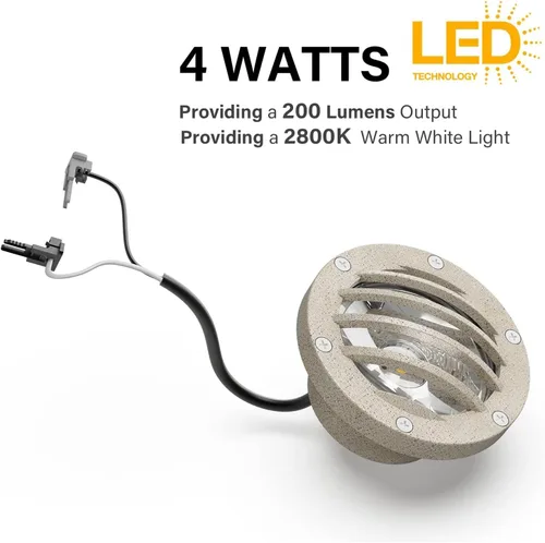 Miniatura 2 de Well Light - Luces LED de bajo voltaje para paisaje, 200 lúmenes, 2800 K, luz blanca cálida, focos para entrada, camino, cubierta, jardín