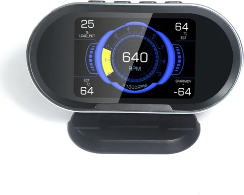 Miniatura 8 de KW206 - Medidor digital OBD2 HUD para automóvil + escáner de motor OBD II todo en uno, velocímetro OBD inteligente, velocímetro OBD, temperatura