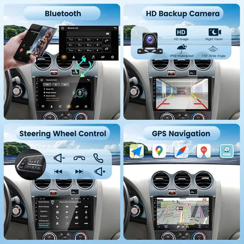 Miniatura 5 de [2G+64G] para Nissan Altima 2008-2012 Android 13 Estéreo de Coche de 9 Pulgadas con Pantalla Táctil HD, Radio con CarPlay Inalámbrico Android Auto