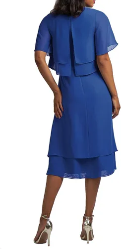 Miniatura 2 de Chiffon Short Mother of The Bride Dresses Prom Cocktail Gowns with Sleeves Party Dress