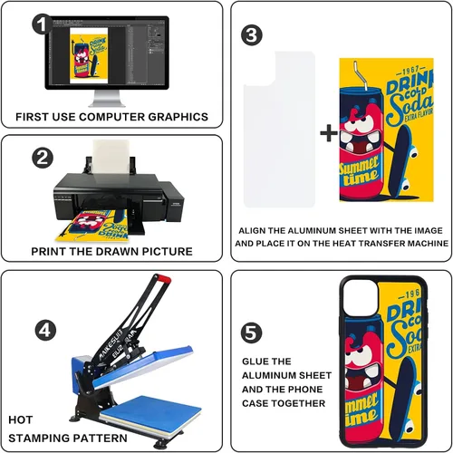 Miniatura 6 de 5 fundas para teléfono de sublimación para iPhone 11 de 6.1 pulgadas, fundas de teléfono imprimibles para teléfono personalizadas, fundas
