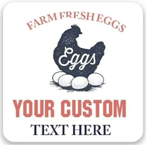 Miniatura 22 de Etiquetas adhesivas personalizables para cajas de huevos de pollo Tamaños de 2" Etiquetas de embalaje personalizadas para huevos frescos