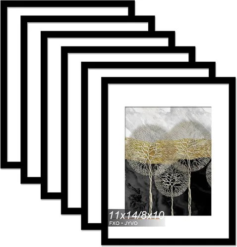 Miniatura 13 de Fxojyvo Marco de Fotos de 4x6, Muestra Foto de 3.5x5 con Paspartú o 4 x 6 Sin Paspartú, Liviano y de Alta Transparencia Marco de 4 por 6 para Pared