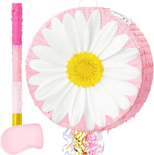 Miniatura 112 de WERNNSAI - Piñata de sirena plegable, piñata de cumpleaños con flecos que incluye cuerda para jalar, venda y bate. Decoraciones