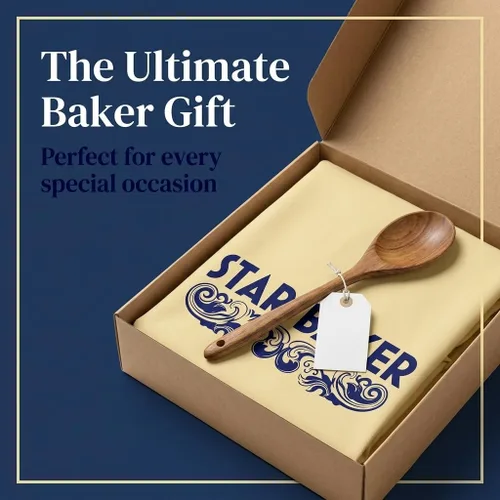 Miniatura 5 de Donkey Tees Star Baker Delantal - Amateur Baker American British Baking Show Pastelería Chef Regalo Delantal de Cocina, Beige Bronceado