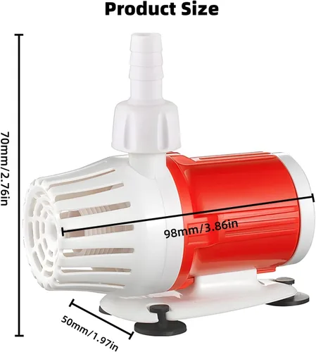 Miniatura 3 de Bomba sumergible de CC de 12 V (1200 L/H, 20 W), bomba de agua ultra silenciosa, bomba sin escobillas de conversión de alta frecuencia, bomba
