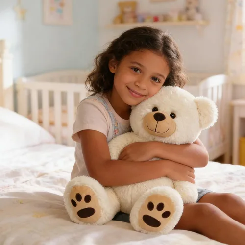 Miniatura 7 de LotFancy - Oso de peluche de 20.0 pulgadas, lindo oso de peluche con huellas, regalo para niños bebés pequeños en baby shower, cumpleaños