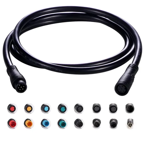 Cable de extensión de 2 pines, 3 pines, 4 pines, 5 pines, 6 pines, 8 pines, 9 pines, enchufe impermeable funciona para luz de bicicleta eléctrica,