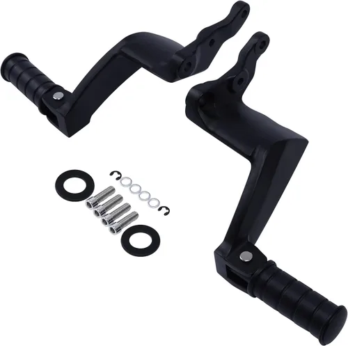 TCT-MOTORPARTS Estriberas de pasajero Pedales Reposapiés de montaje para Boardwalk High Ball Victory Vegas Gunner Highball Kingpin Boardwalk Negro