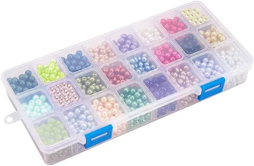Miniatura 9 de PH PandaHall - Juego de cuentas redondas de cristal para hacer joyas, 10mm