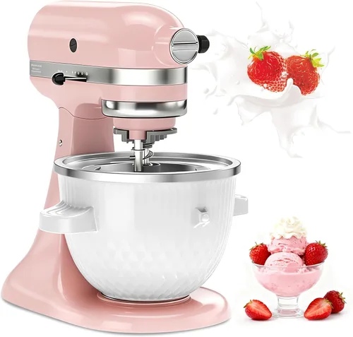 Miniatura 10 de Accesorio para máquina de helado para batidora de pie KitchenAid, tazón para helado para KitchenAid de 4.5QT/ 5QT/ 6QT, máquina de sorbete y gelato
